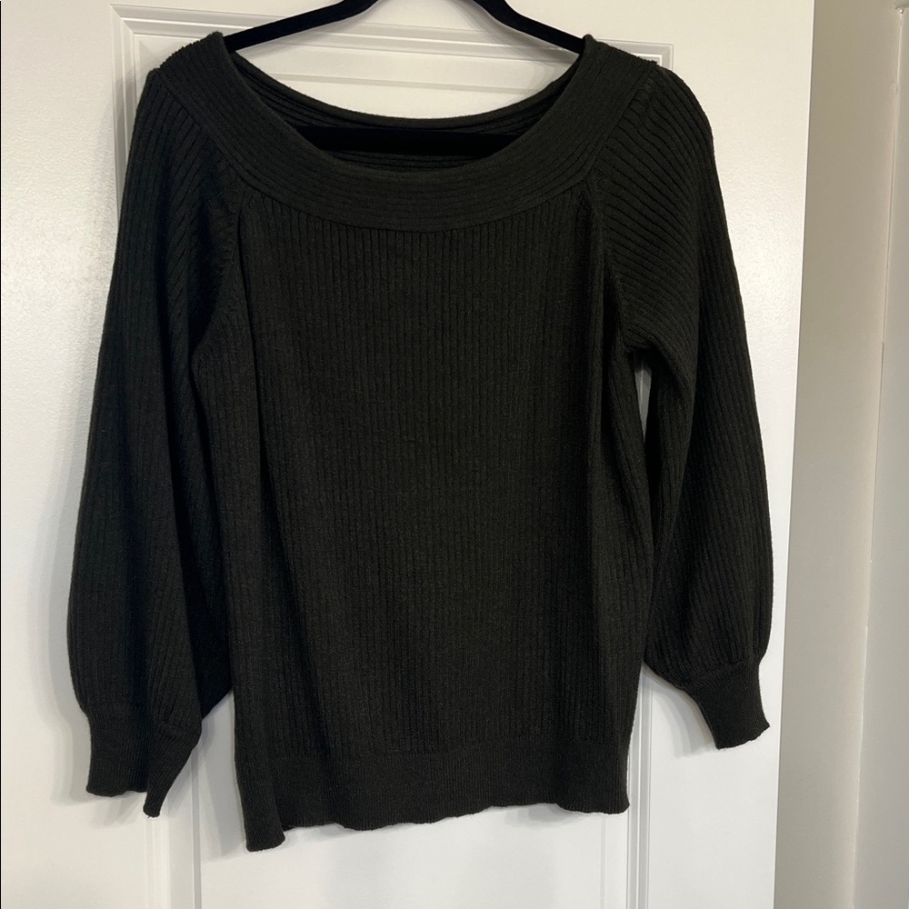Wishlist Forest Green Boatneck Sweater